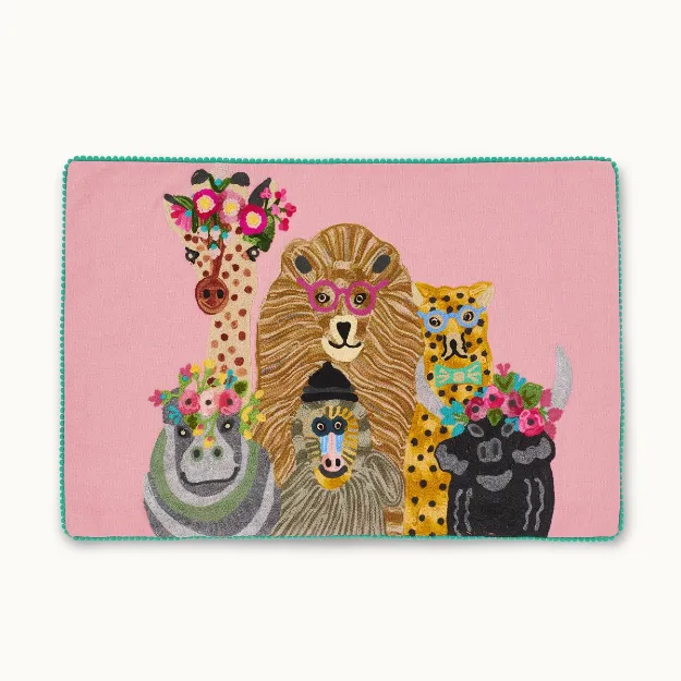 Bild von Kissenhülle Wildtiere Rosa - by vivi.