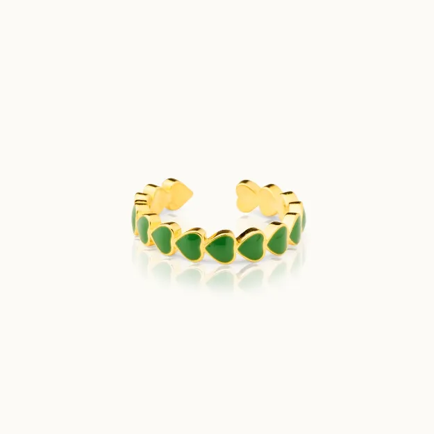 Bild von Ring The Heart Green - by vivi.