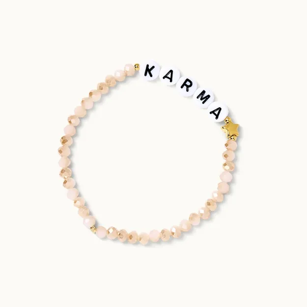Bild von Wunscharmband Beige Karma - by vivi.