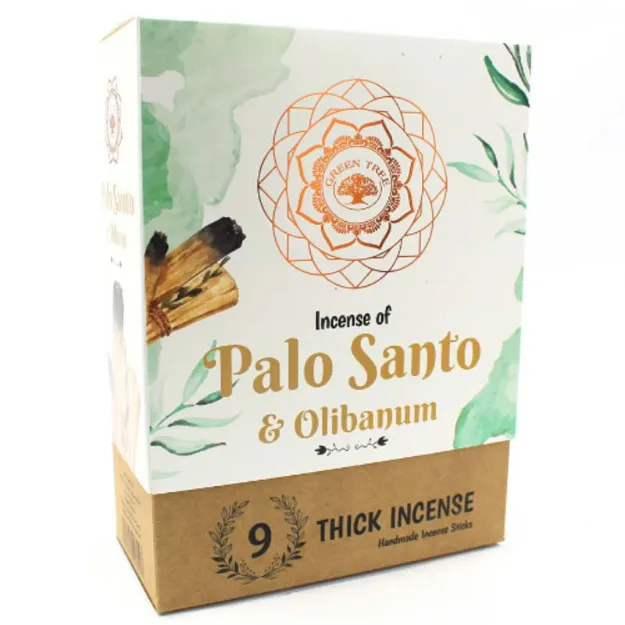 Bild von Green Tree Palo Santo & Olibanum Botanical Incense, 9 dicke Stäbchen