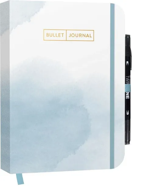 Bild von Bullet Journal Watercolor Blue 05 mitoriginal Tombow TwinTone Dual-Tip Marker