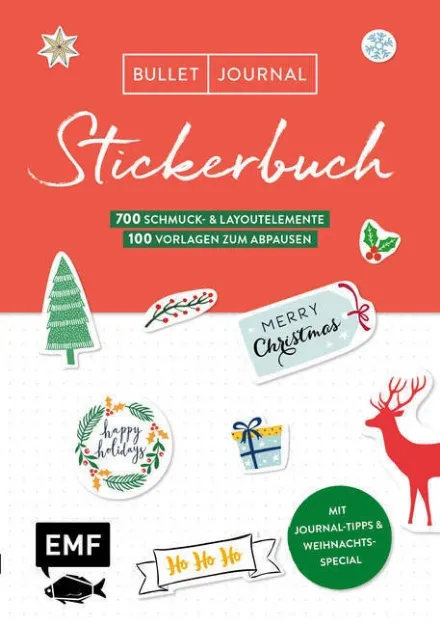 Bild von Bullet Journal – Stickerbuch MerryChristmas: 700 weihnachtliche Schmuckel