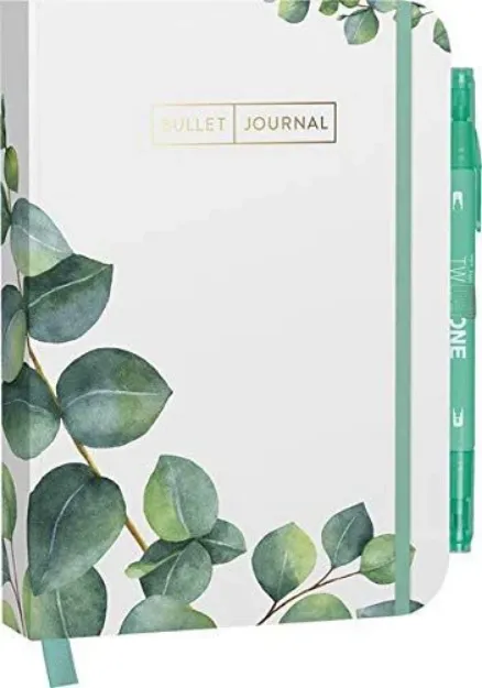 Bild von Bullet Journal Leaves 05 mit originalTombow TwinTone Dual-Tip Marker black