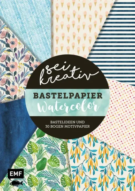 Bild von Sei kreativ! – Bastelpapier Watercolor –Bastelideen und 30 Bogen Motivpapier in
