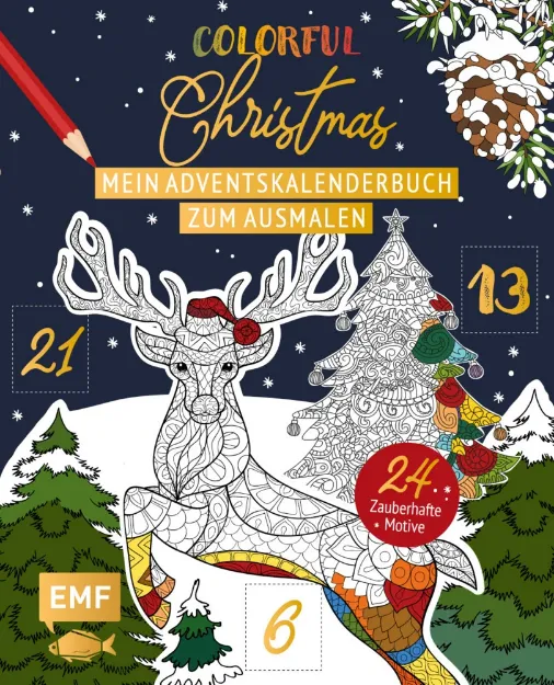 Bild von Mein Adventskalender-Buch zum Ausmalen:Colorful Christmas