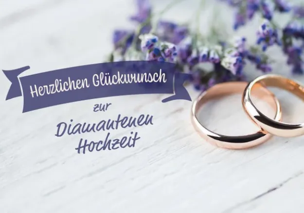 Bild von Herzlichen Glückwunsch zur DiamantenenHochzeit