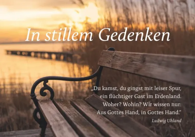 Bild von Brunnen Faltkarte In stillem Gedenken 6Ex.