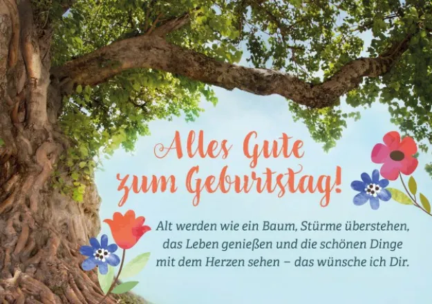 Bild von Brunnen Faltkarte Alles Gute z.Geburtstag 6 Ex.