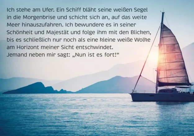 Bild von Brunnen Faltkarte Ich stehe am Ufer 6Ex.