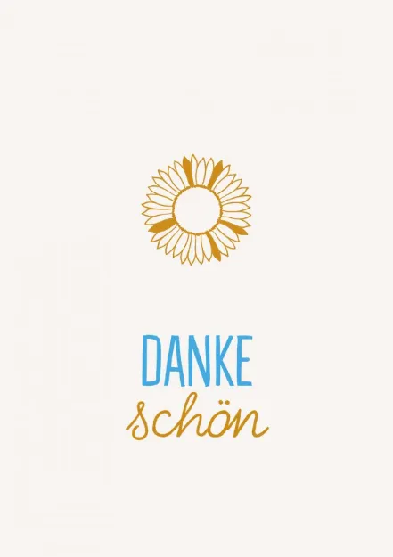 Bild von Postkarte. Dankeschön