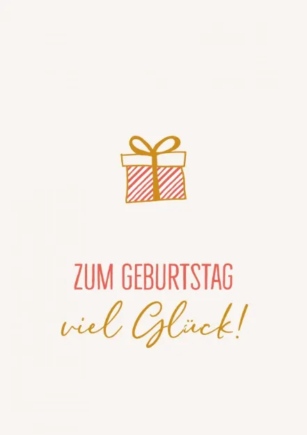 Bild von Postkarte. Zum Geburtstag viel Glück 6Ex.