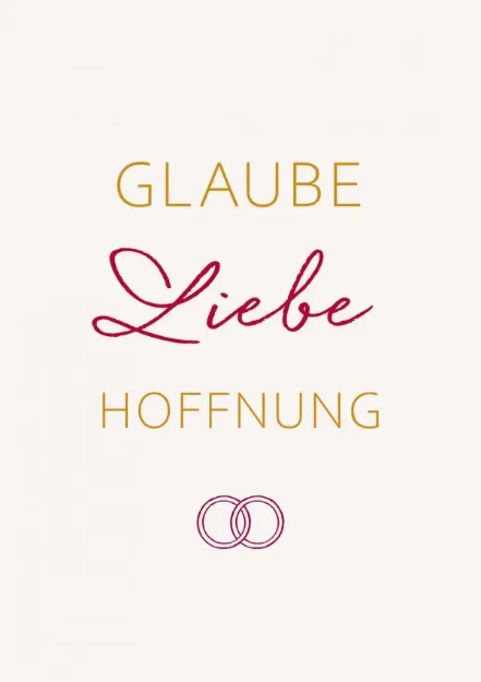 Bild von Postkarte. Glaube - Liebe - Hoffnung