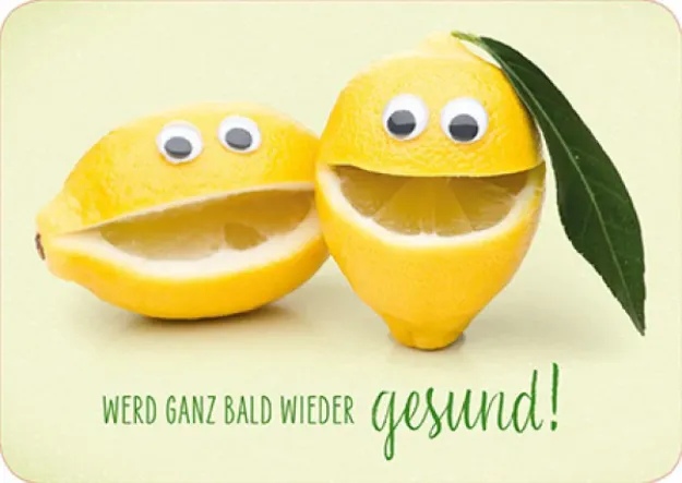 Bild von Postkarte. Werd ganz bald wieder gesund