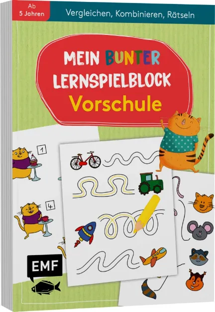Bild von Mein bunter Lernspielblock – Vorschule:Vergleichen, Kombinieren, Rätseln