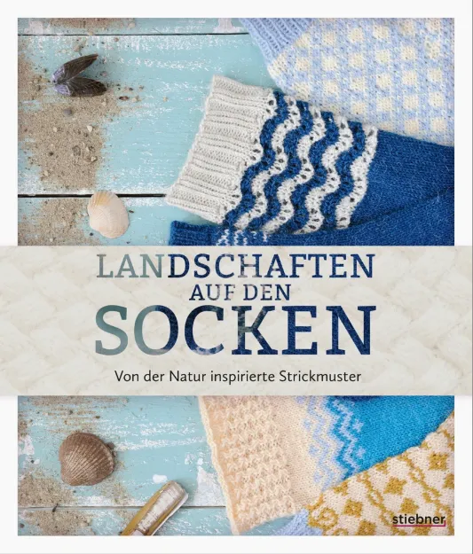 Bild von Landschaften auf den Socken. Von derNatur inspirierte Strickmuster