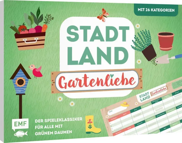 Bild von Stadt, Land, Gartenliebe – DerSpieleklassiker für alle mit grünem Dau