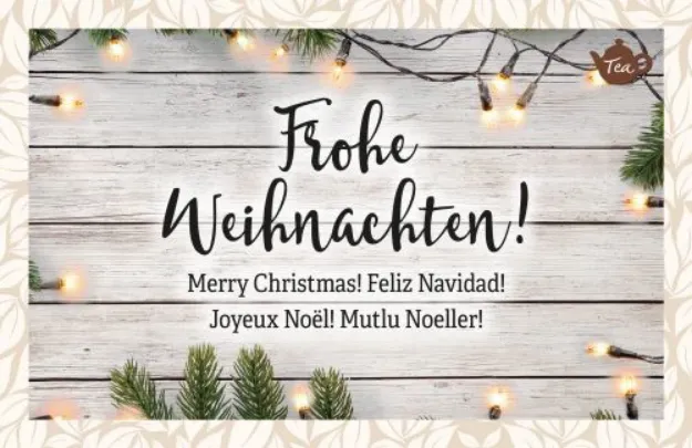 Bild von Frohe Weihnachten! Merry Christmas!Feliz Navidad! Joyeux Noël! Mutlu Noell