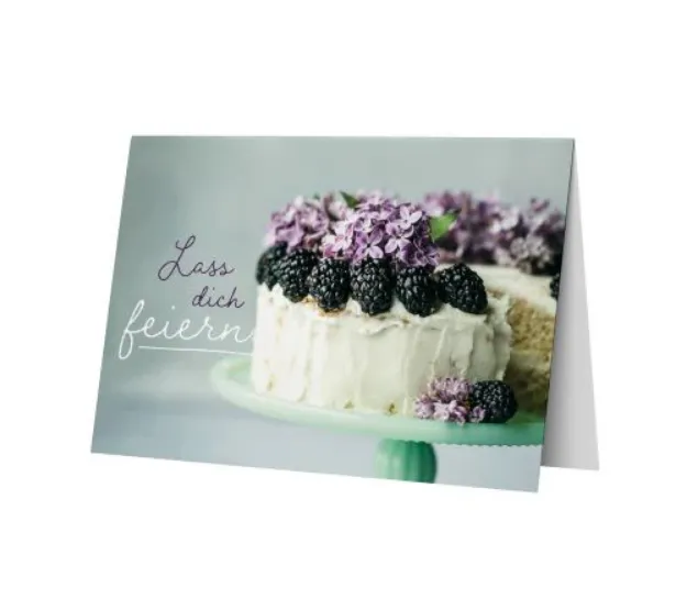 Bild von Doppelkarte. Lass dich feiern 6 Ex.