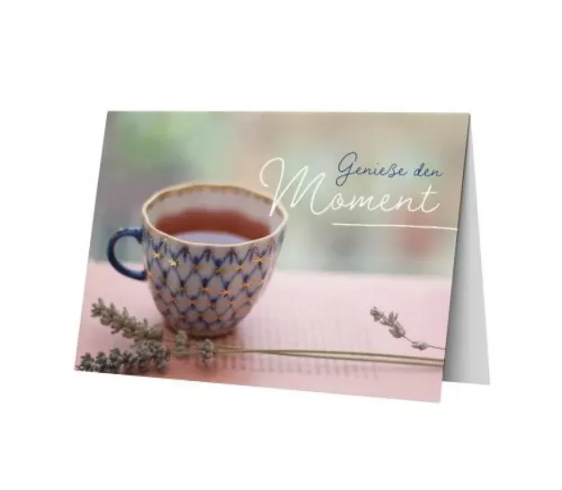 Bild von Doppelkarte. Geniesse den Moment 6 Ex.