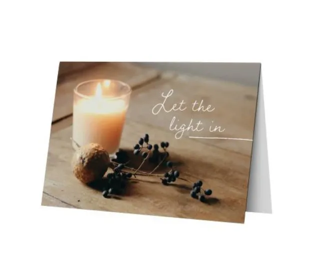 Bild von Doppelkarte. Let the light in 6 Ex.