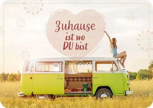 Bild von Postkarte. Zuhause ist wo du bist 10 Ex.