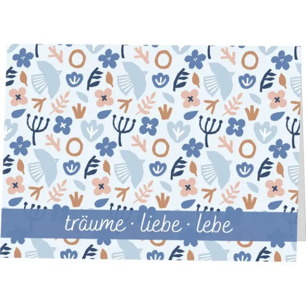 Bild von Brunnen Faltkarte träume liebe lebe 6Ex.