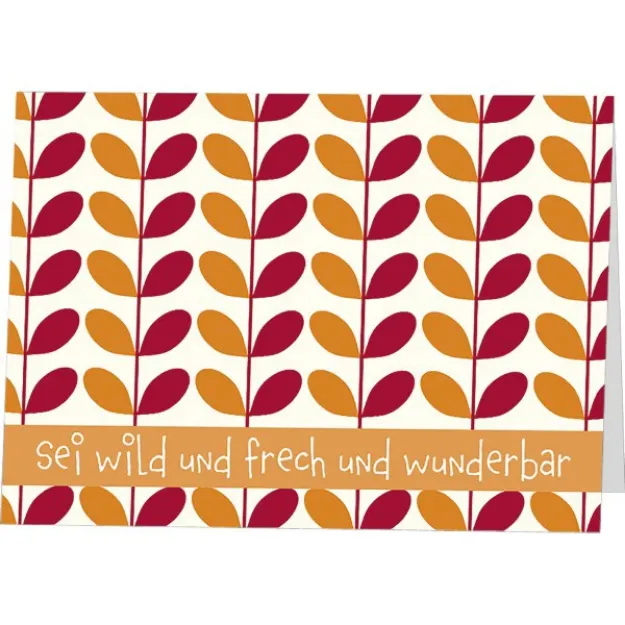 Bild von Brunnen Faltkarte Sei wild und frech 6Ex.