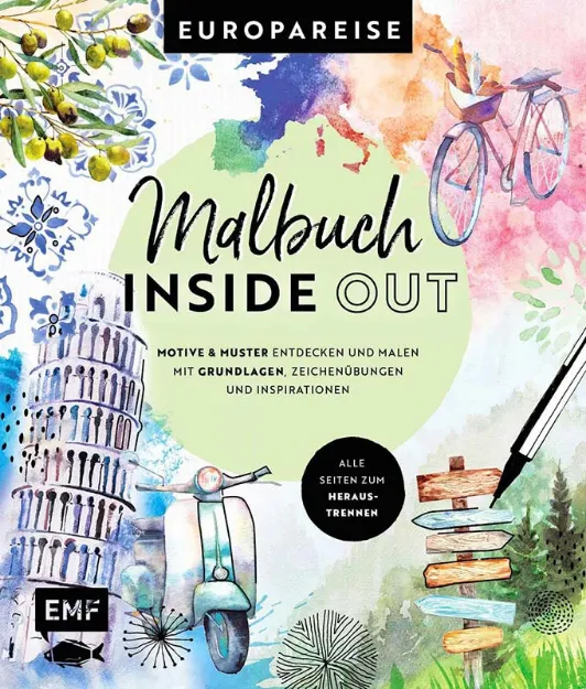 Bild von Malbuch Inside Out: WatercolorEuropareise