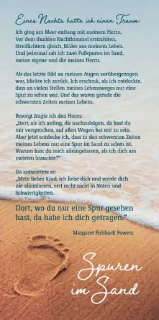 Bild von Fishback Powers M: Faltkarte Spuren imSand