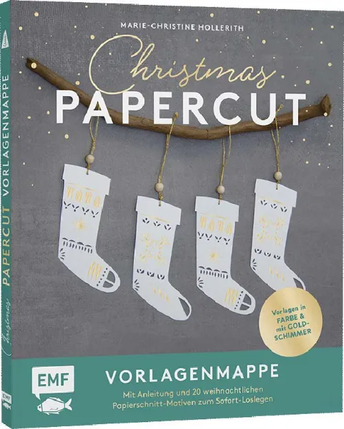 Bild von Hollerith M: Set: Christmas Papercut –Die Vorlagenmappe mit Anleitung und 20