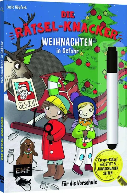 Bild von Die Rätsel-Knacker – Weihnachten inGefahr (Buch mit abwischbarem Stift)