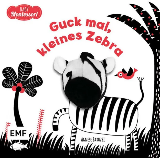 Bild von Kontrastbuch für Babys mit Fingerpuppe:Guck mal, kleines Zebra