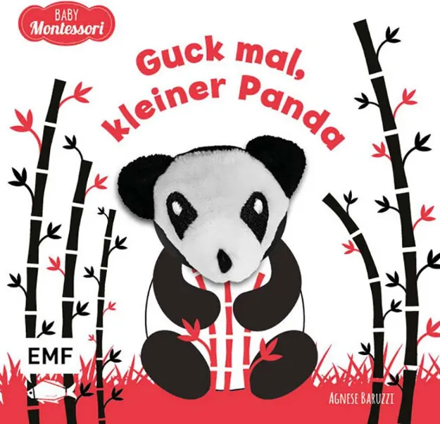 Bild von Kontrastbuch für Babys mit Fingerpuppe:Guck mal, kleiner Panda