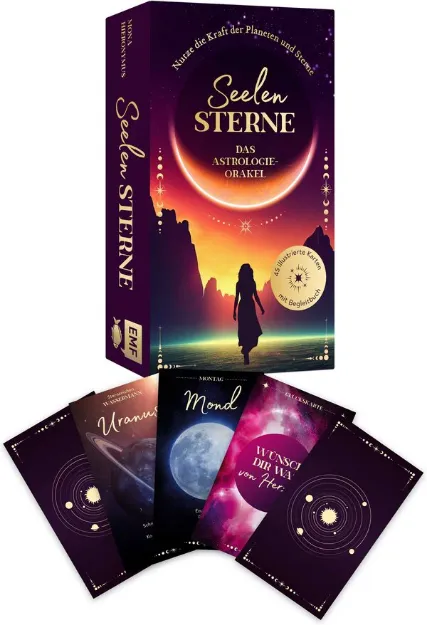 Bild von Hieronymus M: Orakel-Kartenset:Seelensterne – Das Astrologie-Orakel