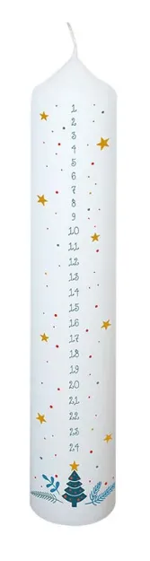 Bild von Adventskalenderkerze Tannenzweig