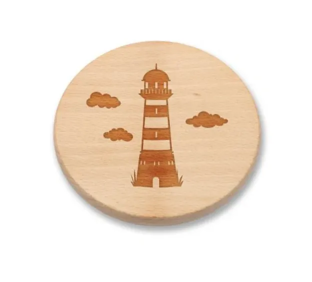 Bild von Gläseruntersetzer Leuchtturm