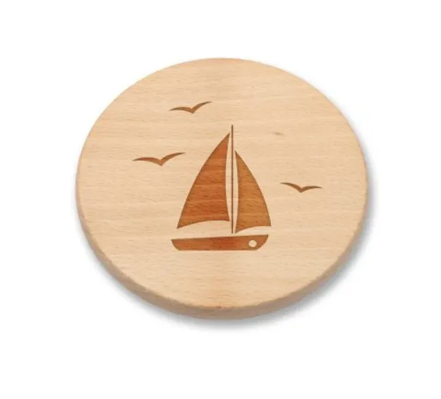 Bild von Gläseruntersetzer Segelboot