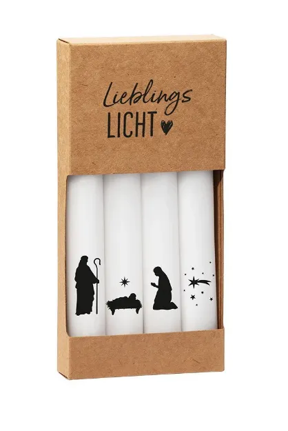 Bild von 4er-Set Stabkerzen - Weihnachten