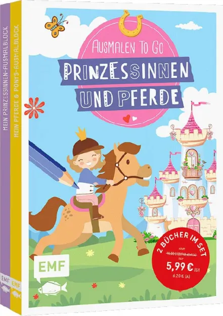 Bild von Ausmalen to go: Prinzessinnen und Pferde