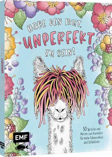 Bild von Habe den Mut, unperfekt zu sein! – 50Sprüche und Motive zum Ausmalen für meh