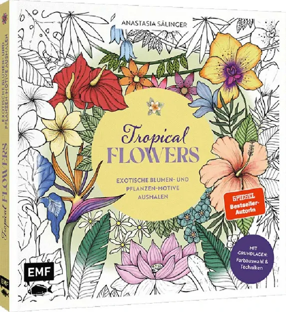 Bild von Sälinger A: Tropical Flowers – ExotischeBlumen- und Pflanzen-Motive ausmalen