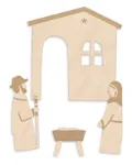 Bild von Holz-Krippe