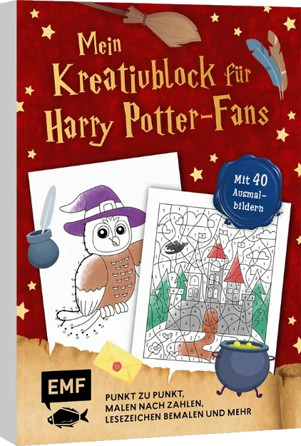 Bild von Mein zauberhafter Kreativblock für HarryPotter-Fans – Mit 40 Motiven zum Aus- u