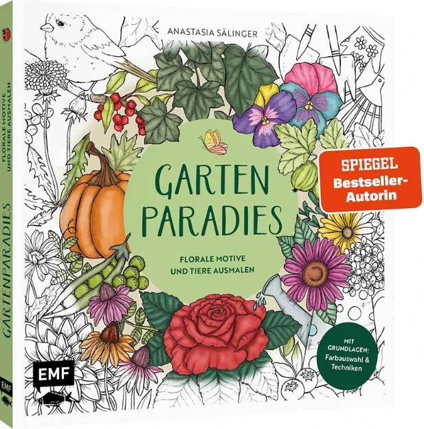 Bild von Sälinger A: Gartenparadies – FloraleMotive und Tiere ausmalen