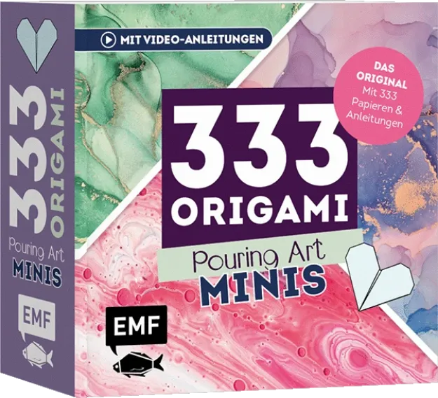 Bild von 333 Origami Minis – Pouring Art – Deindekorativer Wendeblock zum kreativen Fa