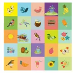 Bild von 333 Sticker – Sommergarten:Küchen-Etiketten und Aufkleber mit besc