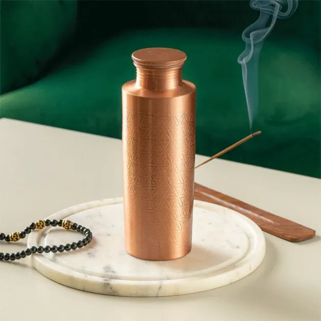 Bild von Kupferflasche Blume des Lebens 700 ml