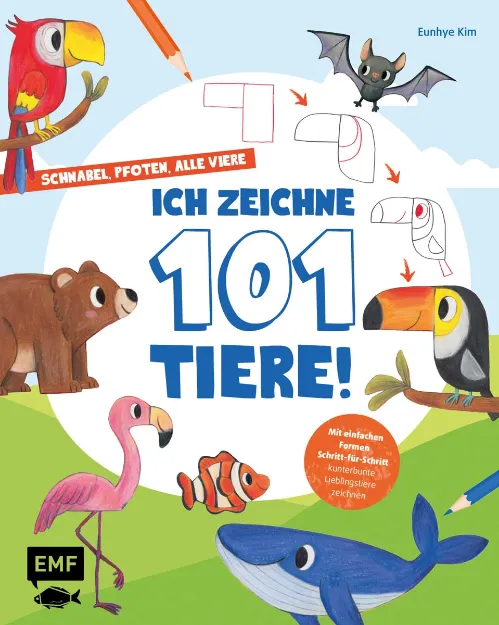 Bild von Kim E: Tiere zeichnen für Kids – Über100 kunterbunte Lieblingstiere mit einf