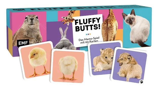 Bild von Arendt K: Memo-Spiel: Fluffy Butts –Finde den passenden Po zum Kopf!