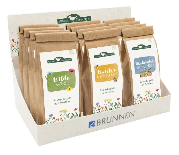 Bild von Display - Saatvogel Blumenkugeln